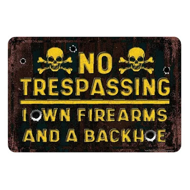 No Trespassing Metal Sign S4SNT - Signs 4 Fun