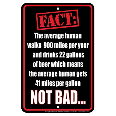 Beer Fact Metal Sign SPSBRF3 - Signs 4 Fun