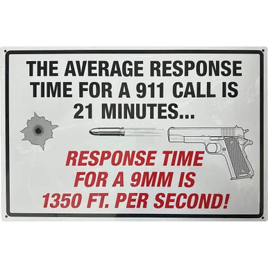 Response Time Metal Sign SIGM783 - Signs 4 Fun