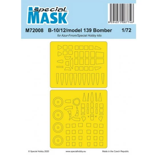 Special Hobby M72008 1/72 WWII US B-10/12/model 139 Bomber Paint Masking for Azur-Frrom kits