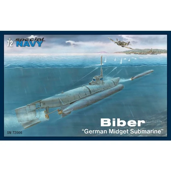 Special Hobby SN72006 1/72 WWII German Biber Midget Submarine - Model Ships & Boats