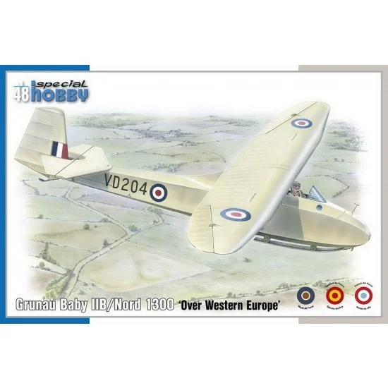 Special Hobby SH48203 1/48 Grunau Baby IIB/Nord 1300 "Over Western Europe" - Model Planes