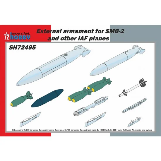 Special Hobby SH72495 1/72 External Armament for SMB-2 and other IAF planes