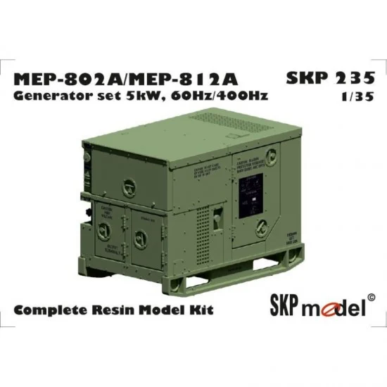SKP Model 235 1/35 MEP-802A/MEP-812A Generator set 5kW, 60Hz/400Hz Resin kit