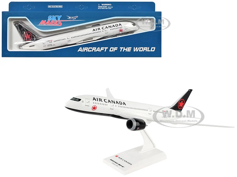 Boeing 787-8 Dreamliner Commercial Aircraft "Air Canada" (C-GHPQ) White with Black Tail (Snap-Fit) 1/200 Plastic Model by Skymarks