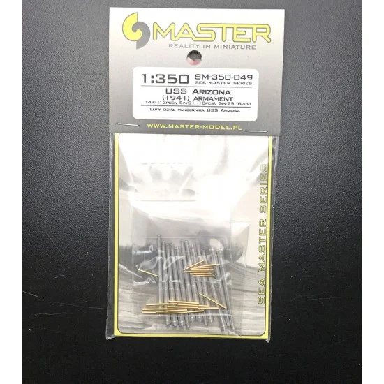 Master Models SM-350-049 1/350 USS Arizona Armament - 14in + 5in/51 + 5in/25 Barrels