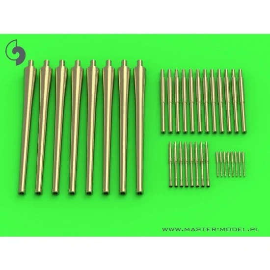 Master Models SM-350-098 1/350 RN Zara Armament Barrels (203mm, 100mm, 37mm, 13.2mm, 36pcs) for Trumpeter kits