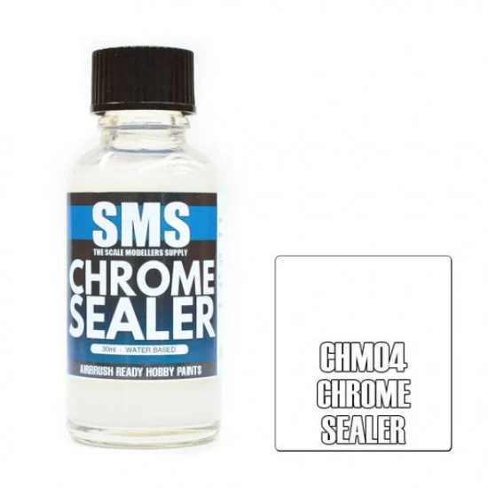The Scale Modellers Supply CHM04 Premium Water-Based Clear Coat - Chrome Sealer (30ml)