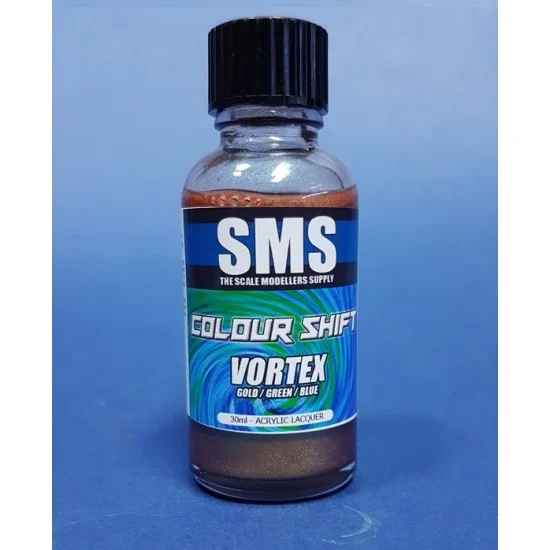 The Scale Modellers Supply CN08 Acrylic Lacquer Paint - Colour Shift Vortex (Gold/Green/Blue) 30ml