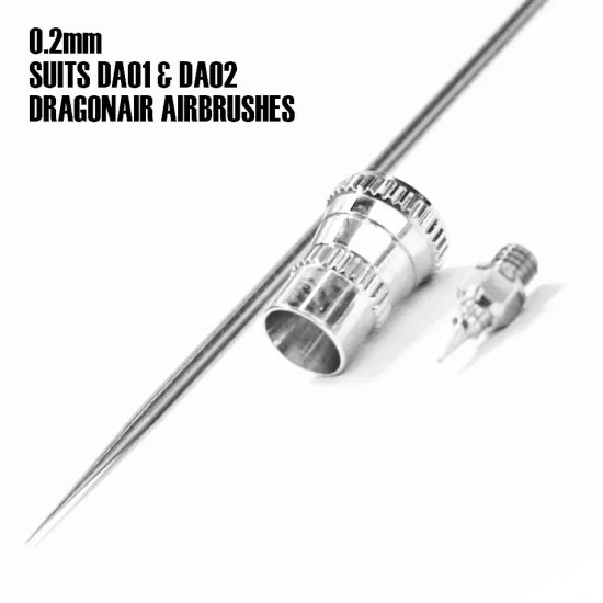 The Scale Modellers Supply DAP01 DragonAir 0.2 Nozzle Kit (Needle/Nozzle/Cap Set) - Hobby & Model Paints