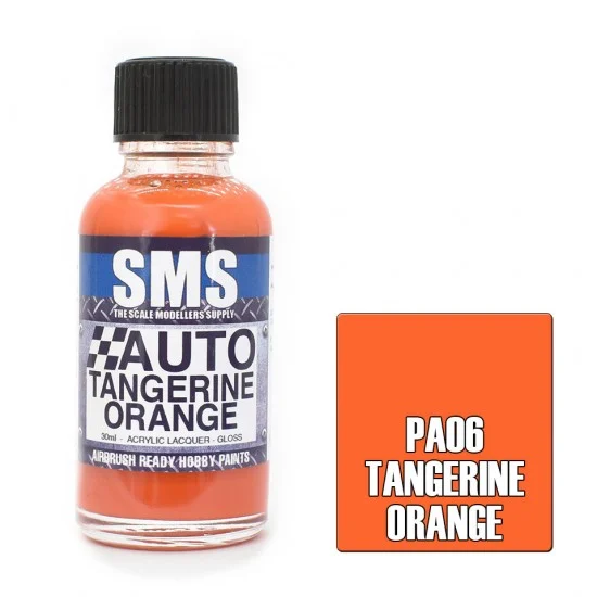 The Scale Modellers Supply PA06 Acrylic Lacquer - Auto Colour #Tangerine Orange (30ml)