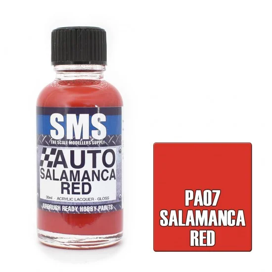 The Scale Modellers Supply PA07 Acrylic Lacquer - Auto Colour #Salamanca Red (30ml)
