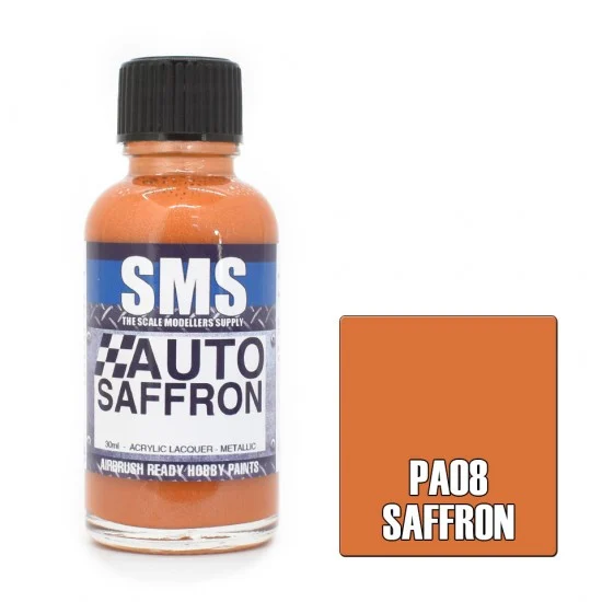 The Scale Modellers Supply PA08 Acrylic Lacquer - Auto Colour #Saffron (30ml)
