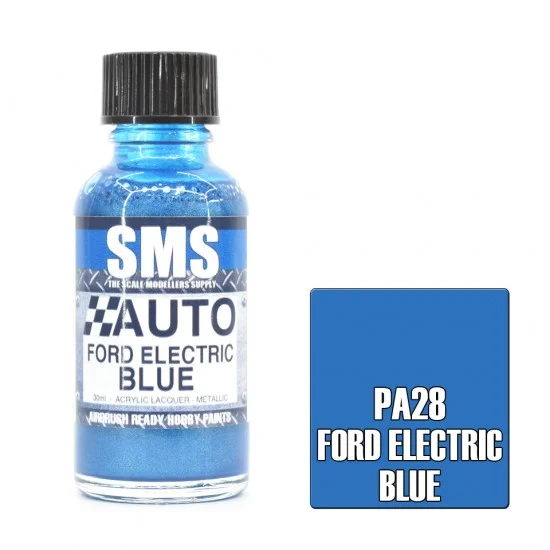 The Scale Modellers Supply PA28 Acrylic Lacquer Paint - Auto Colour #Ford Electric Blue (30ml)