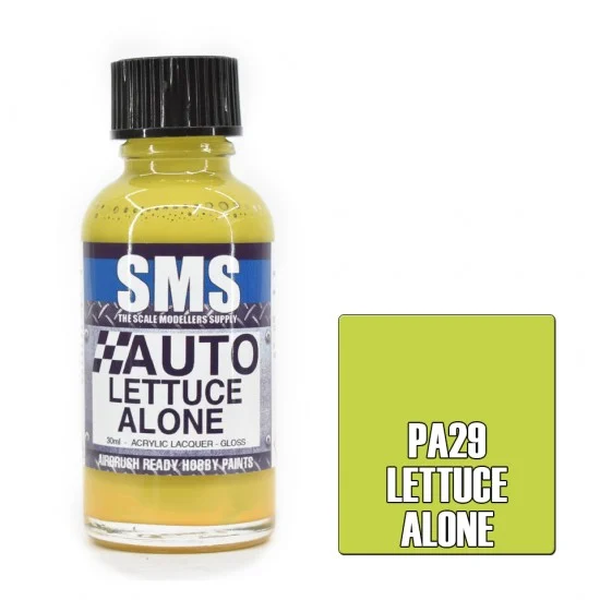 The Scale Modellers Supply PA29 Acrylic Lacquer - Auto Colour #Lettuce Alone (30ml)