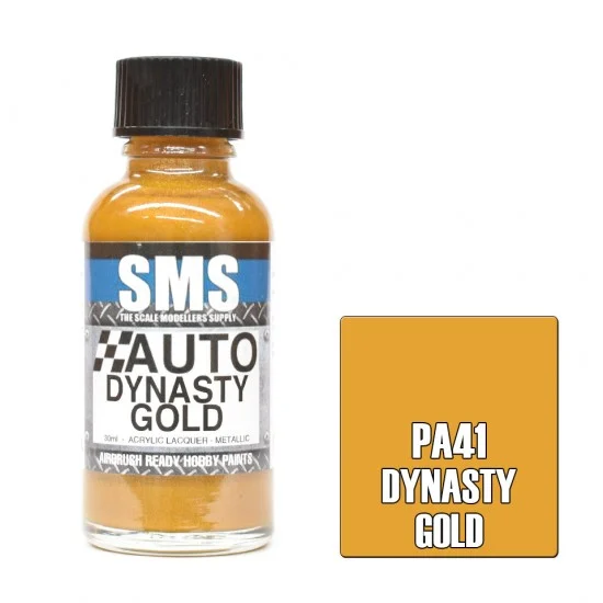 The Scale Modellers Supply PA41 Acrylic Lacquer Paint - Auto Colour #Dynasty Gold (30ml, gloss)