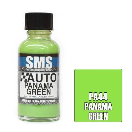 The Scale Modellers Supply PA44 Acrylic Lacquer Paint - Auto Colour #Panama Green (30ml, gloss)