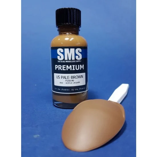 The Scale Modellers Supply PL106 Acrylic Lacquer Paint - Premium US Pale Brown (30ml)