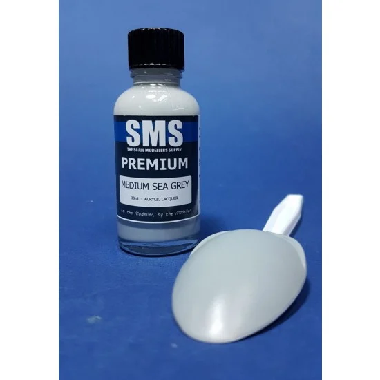 The Scale Modellers Supply PL108 Acrylic Lacquer Paint - Premium Medium Sea Grey (30ml)
