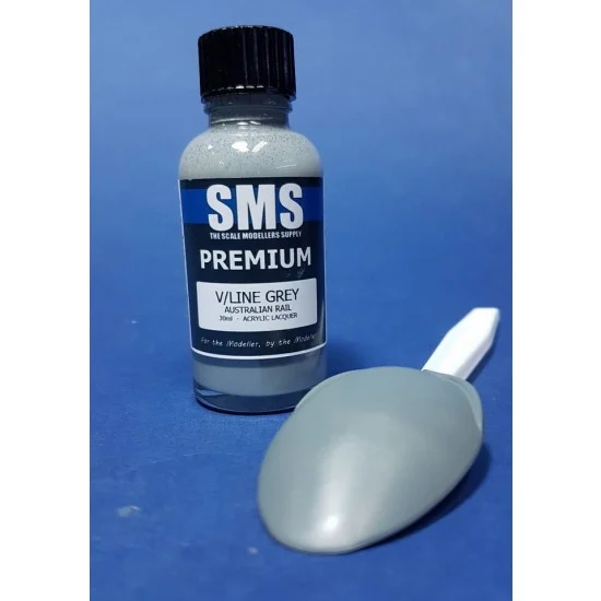 The Scale Modellers Supply PL109 Acrylic Lacquer Paint - Premium V/Line Grey (30ml)