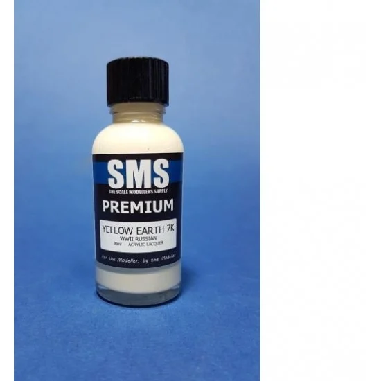 The Scale Modellers Supply PL114 Acrylic Lacquer Paint - Premium Yellow Earth 7K (30ml)