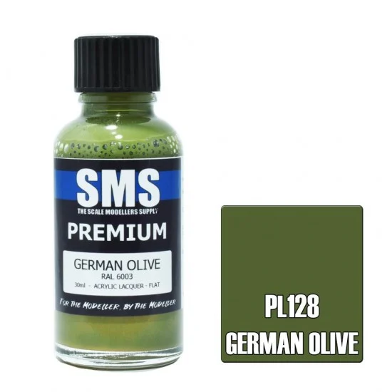 The Scale Modellers Supply PL128 Acrylic Lacquer Paint - Premium German Olive Ral6003 (30ml)