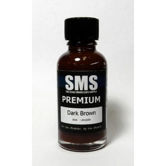 The Scale Modellers Supply PL13 Acrylic Lacquer Paint - Premium #Dark Brown (30ml)