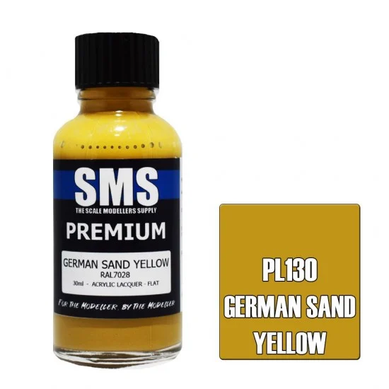 The Scale Modellers Supply PL130 Acrylic Lacquer Paint - Premium German Sand Yellow Ral7028 Late War (30ml)