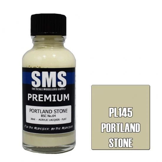 The Scale Modellers Supply PL145 Acrylic Lacquer Paint - Premium Portland Stone BSC No.64 (30ml)