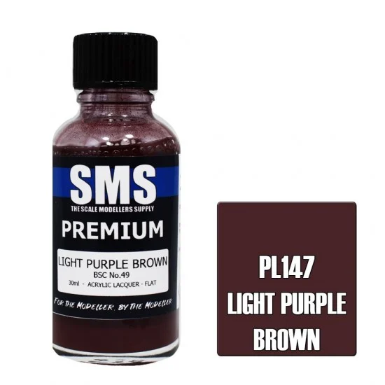 The Scale Modellers Supply PL147 Acrylic Lacquer Paint - Premium Light Purple Brown BSC No.49 (30ml)
