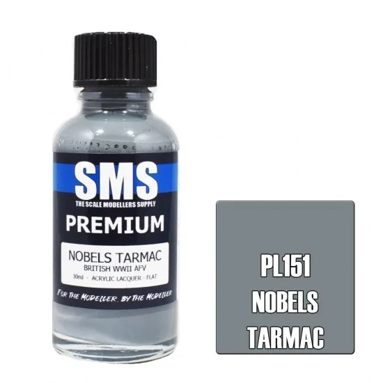 The Scale Modellers Supply PL151 Acrylic Lacquer Paint - Premium Nobels Tarmac (30ml)