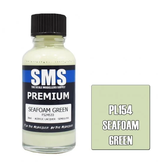 The Scale Modellers Supply PL154 Acrylic Lacquer Paint - Premium Seafoam Green (30ml)