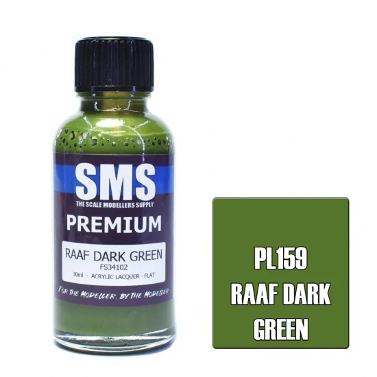 The Scale Modellers Supply PL159 Acrylic Lacquer Paint - Premium RAAF Dark Green (30ml)