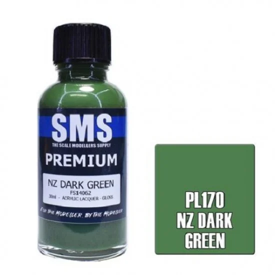 The Scale Modellers Supply PL170 Acrylic Lacquer Paint - Premium NZ Dark Green (30ml)