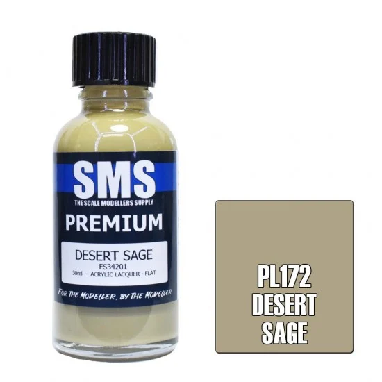The Scale Modellers Supply PL172 Acrylic Lacquer Paint - Premium Desert Sage FS34201 (30ml)