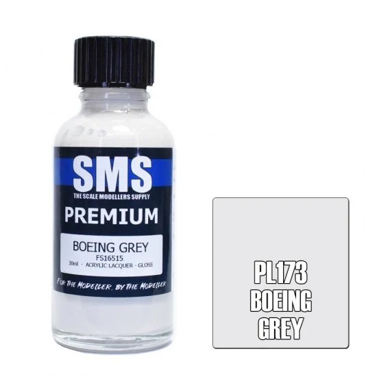 The Scale Modellers Supply PL173 Acrylic Lacquer Paint - Premium Boeing Grey FS16515 (30ml)