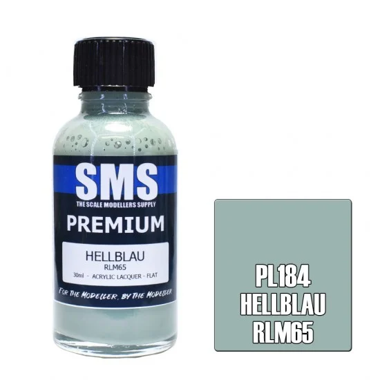 The Scale Modellers Supply PL184 Acrylic Lacquer Paint - Premium Hellblau RLM65 (30ml)