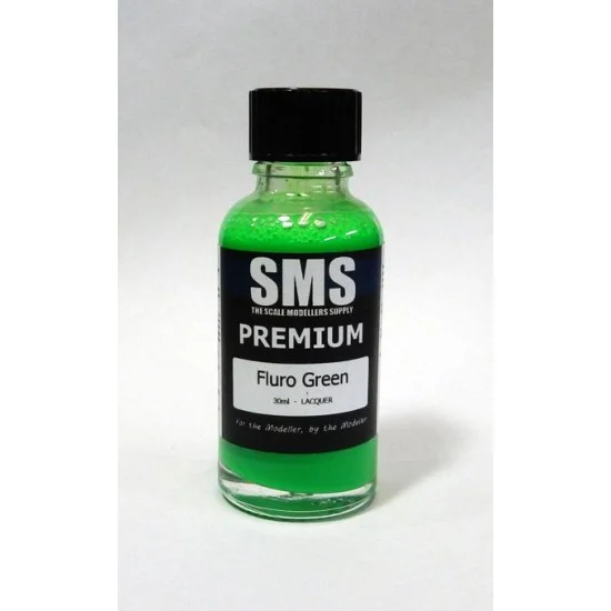 The Scale Modellers Supply PL43 Acrylic Lacquer Paint - Premium #Fluro Green (30ml)