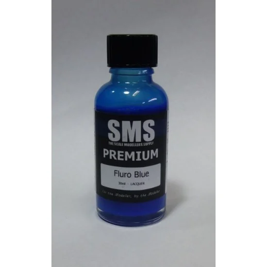 The Scale Modellers Supply PL45 Acrylic Lacquer Paint - Premium #Fluro Blue (30ml)