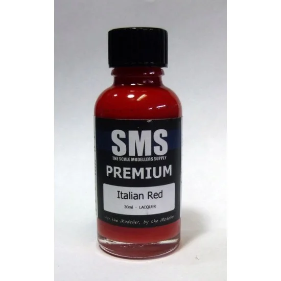 The Scale Modellers Supply PL49 Acrylic Lacquer Paint - Premium #Italian Red (30ml)