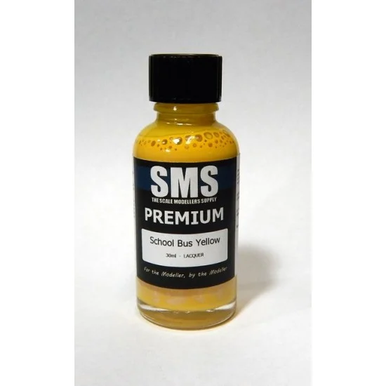 The Scale Modellers Supply PL51 Acrylic Lacquer Paint - Premium #School Bus Yellow (30ml)