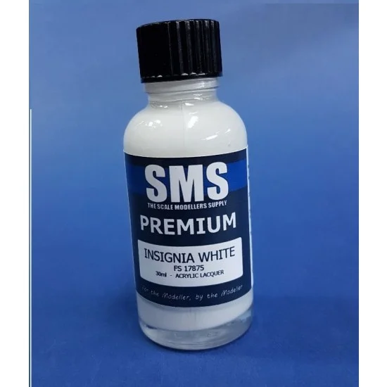 The Scale Modellers Supply PL72 Acrylic Lacquer Paint - Premium Insignia White (30ml)