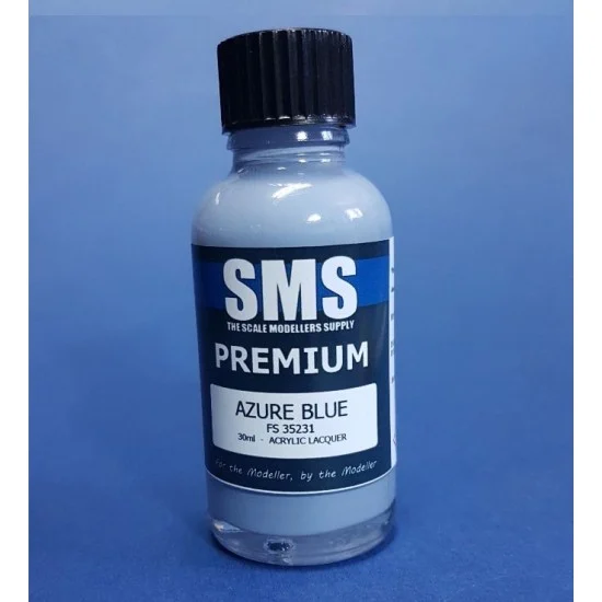 The Scale Modellers Supply PL74 Acrylic Lacquer Paint - Premium Azure Blue (30ml)