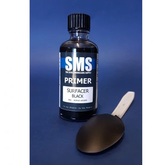The Scale Modellers Supply PLP02 Black Surface Primer 50ml - Hobby & Model Paints