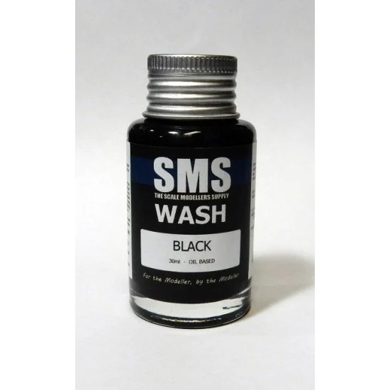 The Scale Modellers Supply PLW02 Oil Based Paint - Wash #Black (30ml)