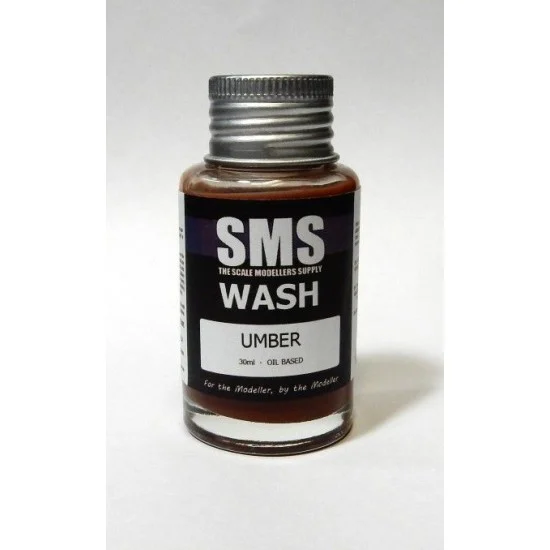 The Scale Modellers Supply PLW07 Oil Based Paint - Wash #Umber (30ml)