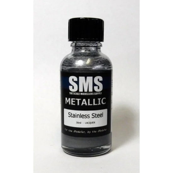 The Scale Modellers Supply PMT05 Acrylic Lacquer Paint - Metallic #Stainless Steel (30ml)