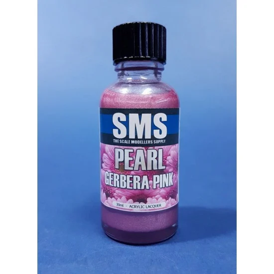 The Scale Modellers Supply PRL12 Acrylic Lacquer Paint - Pearl Gerbera Pink 30ml