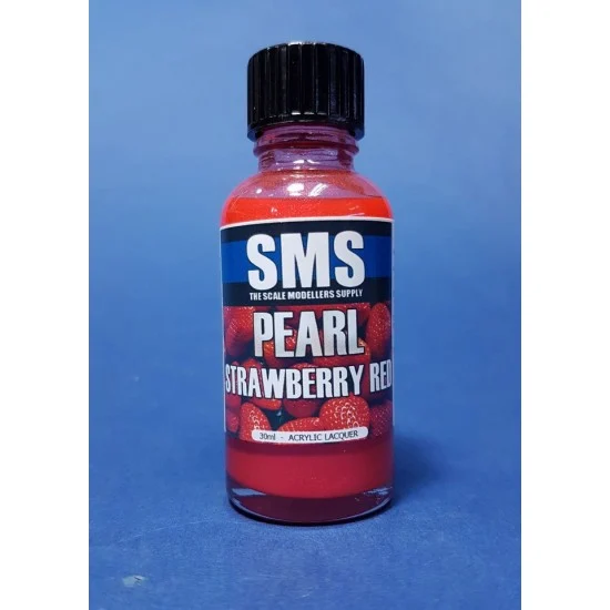 The Scale Modellers Supply PRL14 Acrylic Lacquer Paint - Pearl Strawberry Red (30ml)