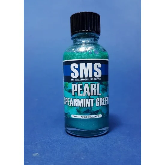 The Scale Modellers Supply PRL15 Acrylic Lacquer Paint - Pearl Spearmint Green (30ml)